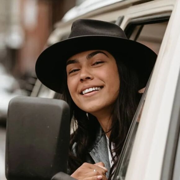 NWT New Will + Bear Calloway Black Wide Brim 100% Australian Wool Hat/Fedora S - Picture 3 of 16